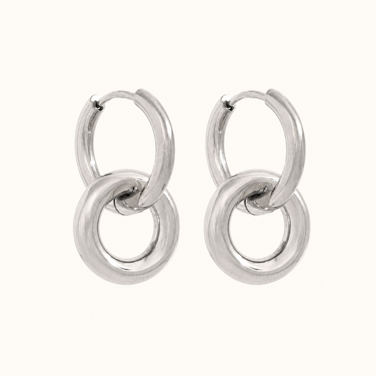 Aretes Hoops con Aro Colgante Desmontable