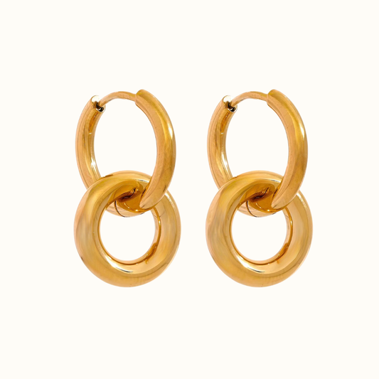 Aretes Hoops con Aro Colgante Desmontable