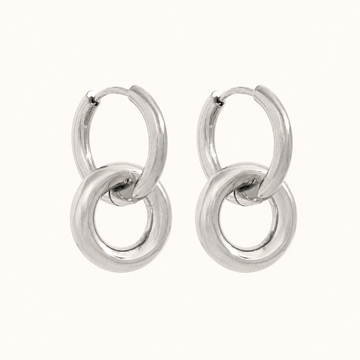Aretes Hoops con Aro Colgante Desmontable
